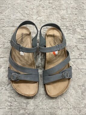 Baretraps paddy dusty blue Triple-Strap Sandals size 7
